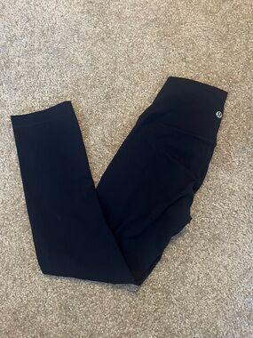 lululemon athletica navy crop high waist leggings